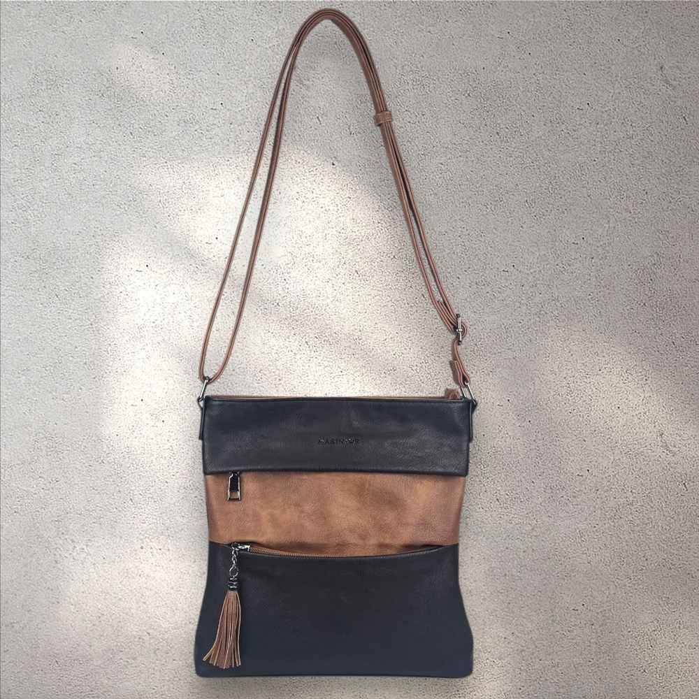 Masintor Vegan Leather Crossbody Shoulder Bag - Picture 2 of 16
